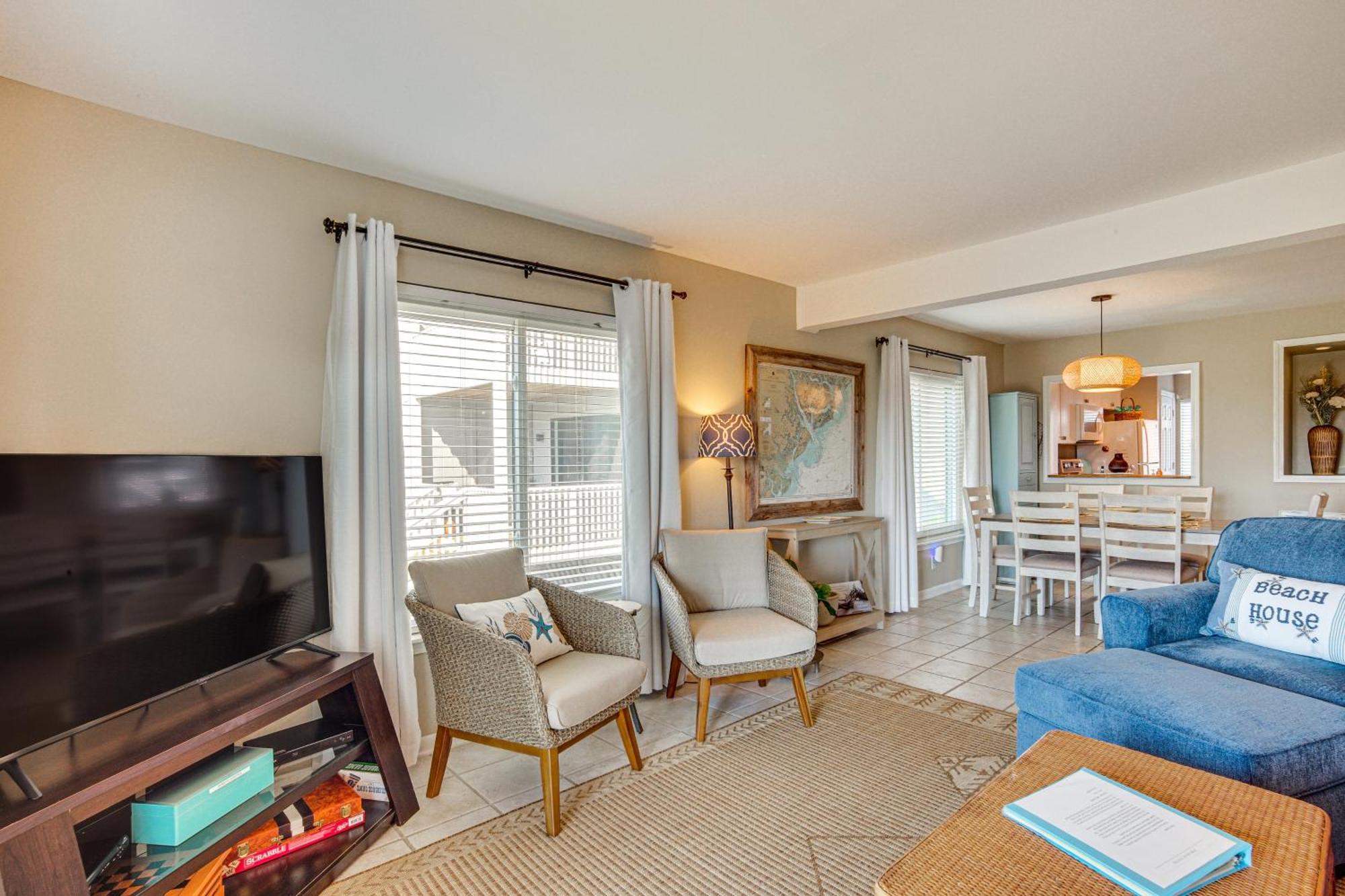 Harbor Island Condo With Deck - Steps To Beach! Oceanmarsh Subdivision Zewnętrze zdjęcie